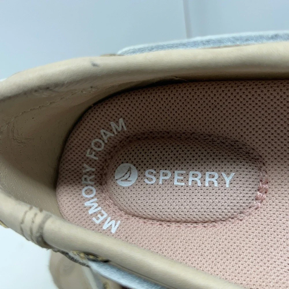 Sperry Womens 6.5 Tan Memory Foam Angelfish 1 Eye Top-Sider Boat Shoes NWOB